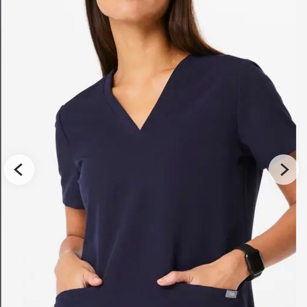 Figs Blue Short Sleeve Tee